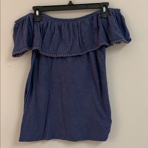 Navy blue off the shoulder top